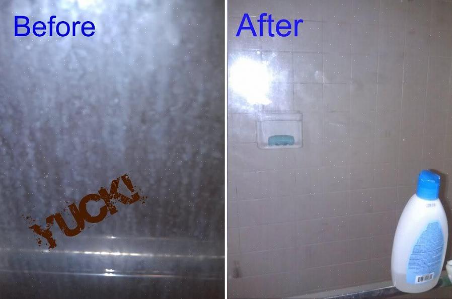 איך מנקים זכוכית למקלחת: חלאת סבון