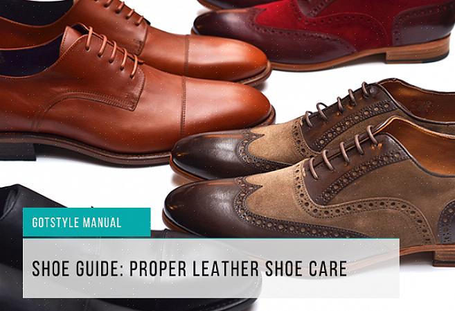 Para cuidar de sapatos de couro