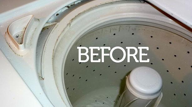 אתה יכול להשתמש במסיר אבנית זמין מסחרי עבור מכונות כביסה כדי להסיר אבנית במכונת הכביסה שלך