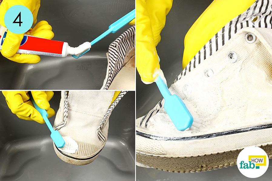 איך מנקים נעליים לבנות עם משחת שיניים