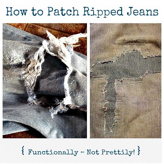 Hvordan fikse revne jeans: reparere tårer