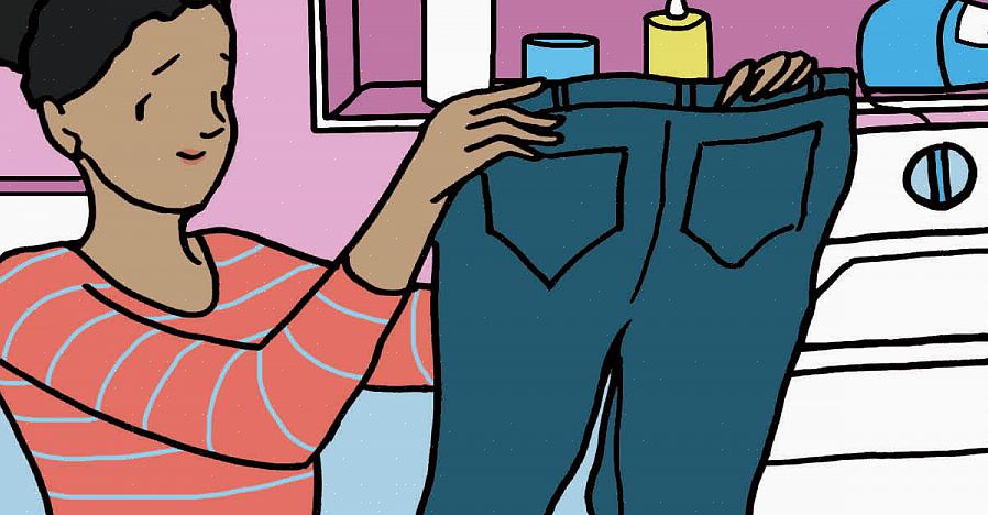 Å lære å krympe jeans i vask betyr at du vet den raskeste